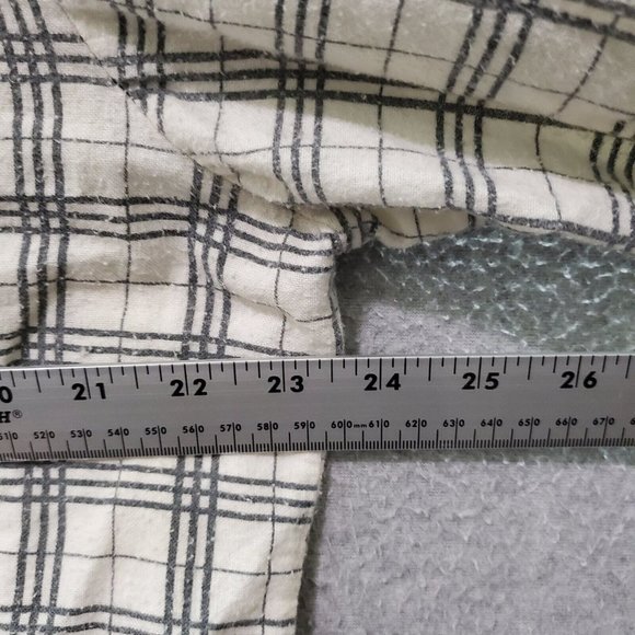 Jean Phillipe Men Button Up Shirt Large Gray Plaid Flannel Pearl‎ Snap Collar - Picture 5 of 8